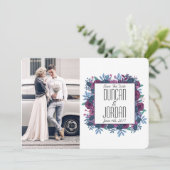 Save The Date Photo D'Aquarelle Violet Enregistrer La Date Annon (Debout devant)