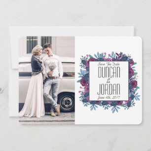 Save The Date Photo D'Aquarelle Violet Enregistrer La Date Annon