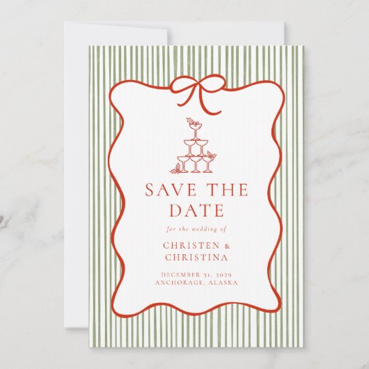 Save The Date Photo d'arc tiré à la main Caprice Tendance (Devant)