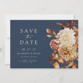 Save The Date Photo d'automne Navy (Devant)