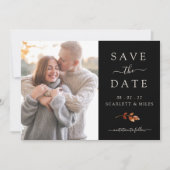 Save The Date Photo d'automne noir (Devant)