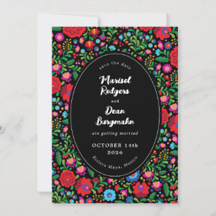 Save The Date Photo de broderie mexicaine Enregistrer la date
