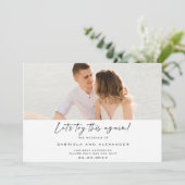 Save The Date Photo de calligraphie moderne Let's Try This Again (Debout devant)