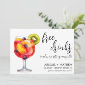Save The Date Photo de cocktail de sangria drôle pour mariage (Debout devant)