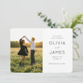 Save The Date Photo de coucher de soleil vert romantique (Debout devant)