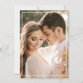 Save The Date Photo de couple en typographie noir et blanc moder (Dos)