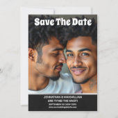 Save The Date Photo de couple gay enregistrer la date mariage (Devant)
