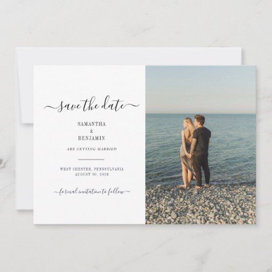 Save The Date Photo de couple moderne pour Sauvegarder la Date (Devant)