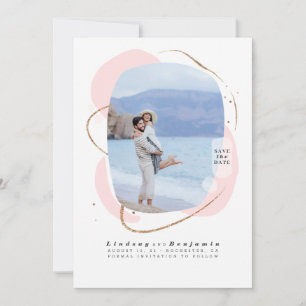 Save The Date Photo de date limite de sauvegarde abstrait romant