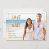 Save The Date Photo de destination de plage Enregistrer la date (Devant)