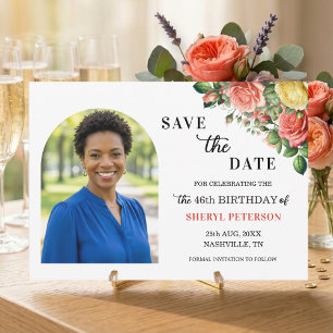 Save The Date Photo de Fête élégante florale pour 46ème Annivers