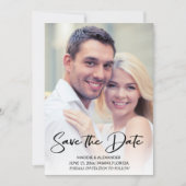 Save The Date Photo de fiançailles moderne manuscrite (Devant)
