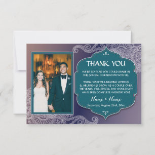 Save The Date Photo de henna de remerciement de mariage arabe