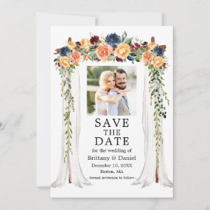 Save The Date Photo de la Canopée de Mariage Floral Mixte à l'Aq