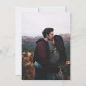 Save The Date Photo de la Chinoiserie Florale Bleu clair Enregis (Dos)