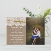 Save The Date Photo de la collection de Mariages Rustic Twine Bo (Debout devant)