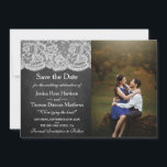 Save The Date Photo de la collection Mariage Chalkboard & Lace<br><div class="desc">Célébrez dans le style avec ces mariage élégant et très tendance enregistrer les cartes de date. Ce design est facile à personnaliser avec votre propre photo et votre propre libellé et vos invités seront ravis quand ils reçoivent ces fabuleux sauver les dates. Les éléments mariages correspondants se trouvent dans la...</div>