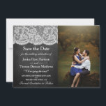 Save The Date Photo de la collection Mariage Chalkboard & Lace<br><div class="desc">Célébrez dans le style avec ces mariage élégant et très tendance enregistrer les cartes de date. Ce design est facile à personnaliser avec votre propre photo et votre propre libellé et vos invités seront ravis quand ils reçoivent ces fabuleux sauver les dates. Les éléments mariages correspondants se trouvent dans la...</div>