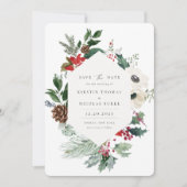 Save The Date Photo de la flore botanique d'hiver (Devant)