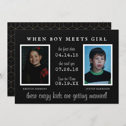 Save The Date Photo de l'année | Photo Enregistrer la date de l' (Devant / Derrière)