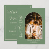 Save The Date Photo de l'Arche élégante avec Script (Devant / Derrière)