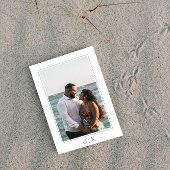 Save The Date Photo de l'étoile de mer monogramme blanc