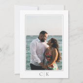 Save The Date Photo de l'étoile de mer monogramme blanc (Dos)