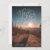 Save The Date Photo de lettrage de coeurs (Devant)