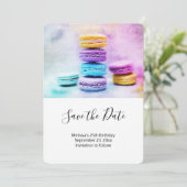 Save The Date Photo de Macarons colorés (Debout devant)