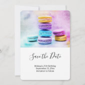 Save The Date Photo de Macarons colorés (Devant)