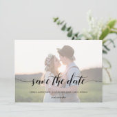 Save The Date Photo de mariage à calligraphie minimale en style  (Debout devant)