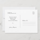 Save The Date Photo de mariage à calligraphie minimale Script Ma (Dos)