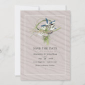 Save The Date Photo de mariage à la plage en été cool (Devant)