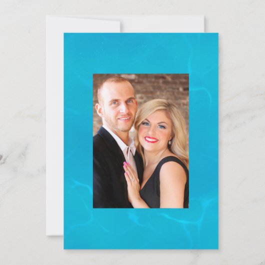 Save The Date Photo de mariage à la plage en été cool (Dos)