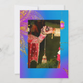 Save The Date Photo de mariage arabe Bollywood en feuille d'or (Dos)