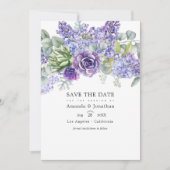 Save The Date Photo de mariage aux eucalyptus tropicaux et succu (Devant)