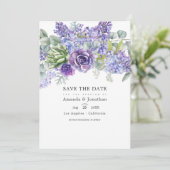 Save The Date Photo de mariage aux eucalyptus tropicaux et succu (Debout devant)