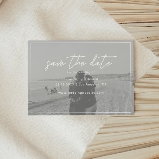 Save The Date Photo de mariage avec écriture moderne