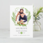 Save The Date Photo de mariage avec verdure à la campagne (Debout devant)