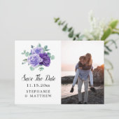 Save The Date Photo de mariage botanique d'eucalyptus à floraiso (Debout devant)