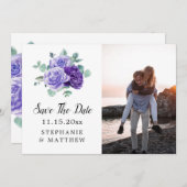 Save The Date Photo de mariage botanique d'eucalyptus à floraiso (Devant / Derrière)