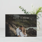 Save The Date Photo de mariage chic moderne côtier (Debout devant)