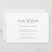 Save The Date Photo de mariage chic moderne côtier (Dos)