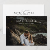 Save The Date Photo de mariage chic moderne côtier (Devant / Derrière)