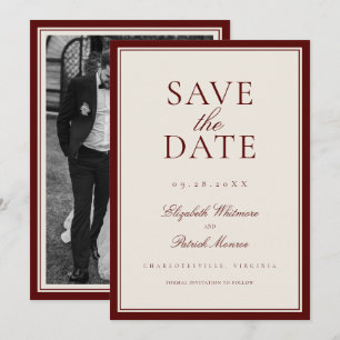 Save The Date Photo de mariage classique de domaine de Bourgogne
