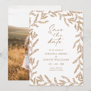Save The Date Photo de mariage d'automne Enregistrer la date