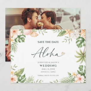 Save The Date Photo de mariage de destination Aloha Hawaii