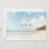 Save The Date Photo de mariage de destination de plage (Devant)