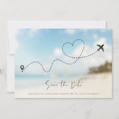 Save The Date Photo de mariage de destination de plage Enregistr (Devant)