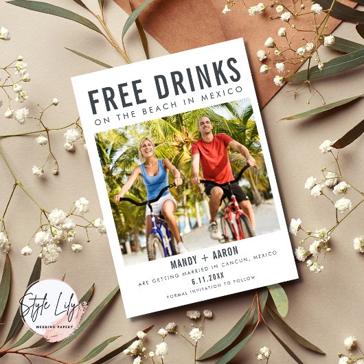 Save The Date Photo de mariage de destination du Mexique